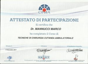 Attestati e corsi del Dott. Mannucci - attestato di partecipazione
