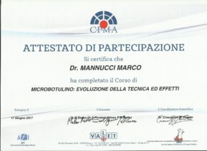 Attestati e corsi del Dott. Mannucci - attestato di partecipazione